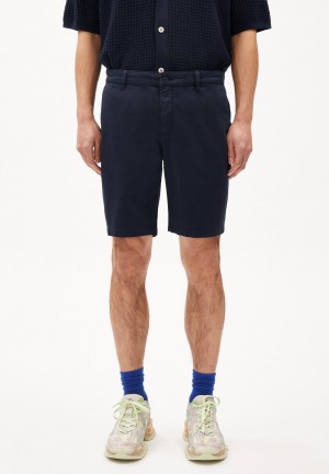 ARMEDANGELS DAALOS Shorts made of Organic Cotton Mix Night Sky | 4206-WQRMZ