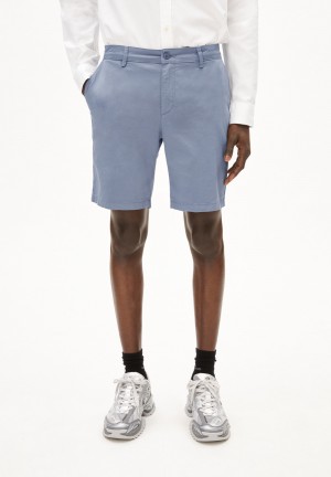 ARMEDANGELS DAALOS Shorts made of Organic Cotton Mix Blau | 9315-GJCBE