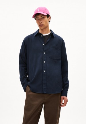 ARMEDANGELS DAANIL Shirt Relaxed Fit made of Organic Cotton Night Sky | 6731-JZTHC