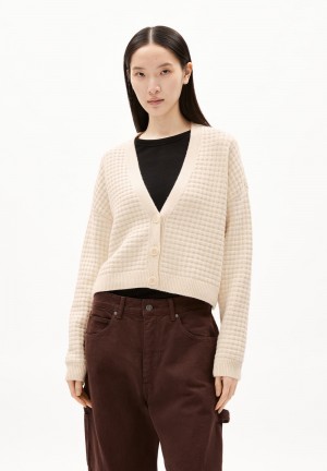 ARMEDANGELS DAMIRAA LANACOT Cardigan Loose Fit made of Organic Wool Mix Oatmilk | 7045-EDMQA