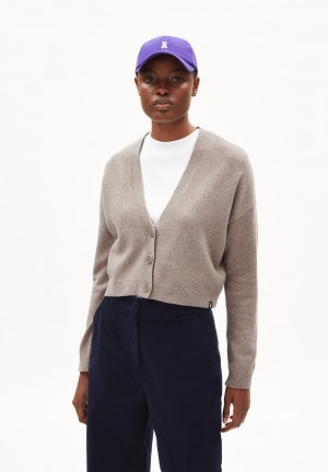 ARMEDANGELS DAMIRAA REGLANA Cardigan Oversized Fit made of Organic Wool Mix Dunkel | 9843-LNZOB