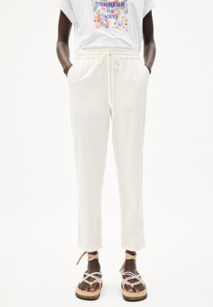 ARMEDANGELS DANIAA LINO Pants made of Linen-Mix Weiß | 3128-SCGHV