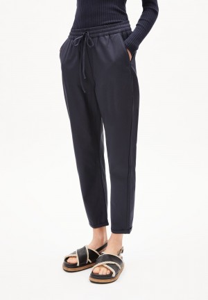 ARMEDANGELS DANIAA Pants made of Organic Cotton Mix Night Sky | 0458-UPSZD