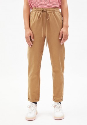 ARMEDANGELS DANIAA Pants made of Organic Cotton Mix Smoky Almond | 0142-SRBDL