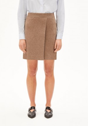 ARMEDANGELS DARLAA Knit Skirt Regular Fit made of Organic Wool Mix Cinnamon Dust Melange | 1257-EODRF