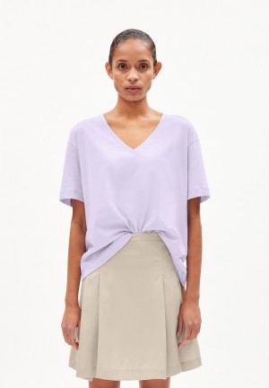 ARMEDANGELS DEMIKAA T-Shirt Oversized Fit made of Organic Cotton Lavendel Hell | 5086-TOLUV