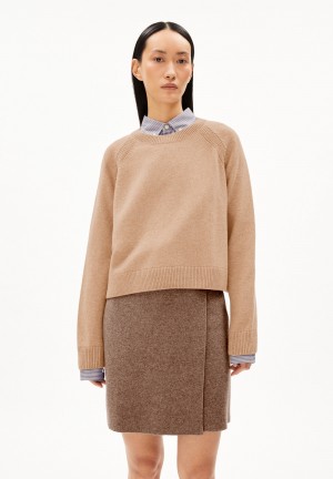 ARMEDANGELS DILIRIAA REGLANA Sweater Loose Fit made of Organic Wool Mix Cinnamon Dust Melange | 3076-UZLSK