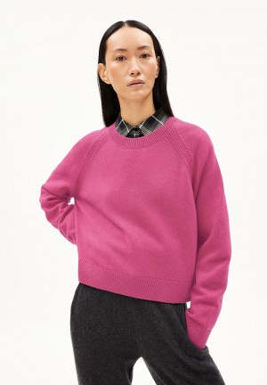 ARMEDANGELS DILIRIAA REGLANA Sweater Loose Fit made of Organic Wool Mix Crushed Berry | 6897-XAINM