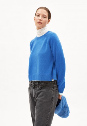 ARMEDANGELS DILIRIAA REGLANA Sweater Loose Fit made of Organic Wool Mix Blau | 5710-COPLI