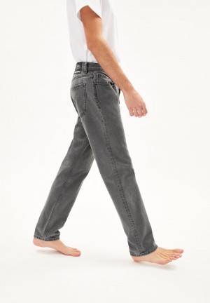 ARMEDANGELS DYLAANO Jeans Straight Leg Mid Waist recycled Cotton Non-Stretch Schwarz | 3196-SVUBL