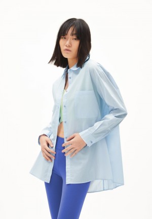 ARMEDANGELS EALGAA Blouse Loose Fit made of Organic Cotton Morning Sky | 2304-LYNJA