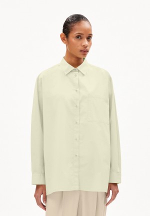ARMEDANGELS EALGAA Blouse Loose Fit made of Organic Cotton Grün | 9780-AKYSR