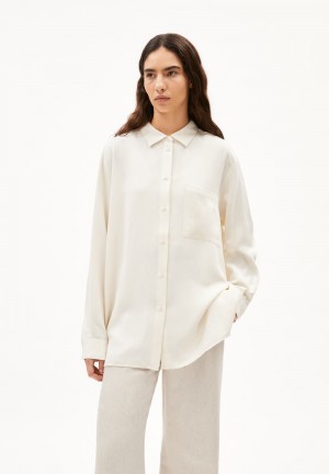 ARMEDANGELS EALGAA LINO Blouse Loose Fit made of Linen-Mix Oatmilk | 7025-REXVU