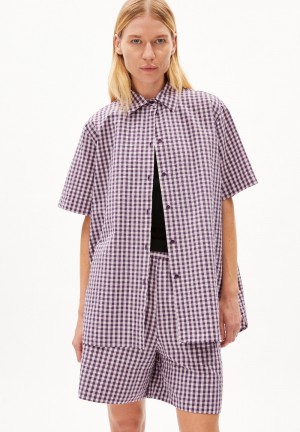 ARMEDANGELS EASSAALI VICHI Blouse Loose Fit made of Organic Cotton Blau | 3056-GXEFH
