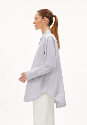 ARMEDANGELS EASSAAL STRIPED Blouse Loose Fit made of Organic Cotton Lavendel | 5104-SQBIT