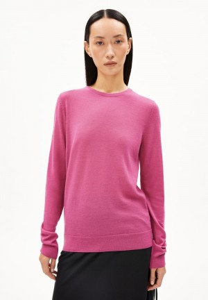 ARMEDANGELS ELDIAA Sweater Slim Fit made of extrafine Merino Organic Wool Crushed Berry | 7345-CAEIP
