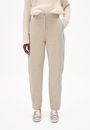 ARMEDANGELS ELJANAA Woven Pants Baggy Fit made of Organic Cotton Mix Sand Stone | 6038-SKFNX