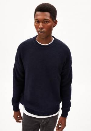 ARMEDANGELS EMAANUELO Sweater Relaxed Fit made of Organic Cotton Night Sky | 4076-FAMEU