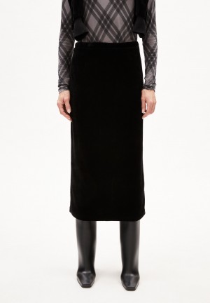 ARMEDANGELS EMOLGAA Jersey Skirt Slim Fit made of TENCEL™ Modal Mix Schwarz | 6809-WOVAT