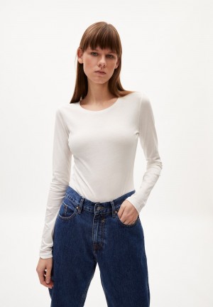 ARMEDANGELS ENRICCAA SOFT Longsleeve Slim Fit made of Organic Cotton Weiß | 9074-EAZBY