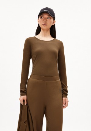 ARMEDANGELS ENRICCAA SOFT Longsleeve Slim Fit made of Organic Cotton Dried Moss | 1942-DGMXZ