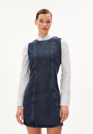 ARMEDANGELS ENUYAA Denim Dress Regular Fit made of TENCEL™ Lyocell Mix Blau | 7290-PSZXT