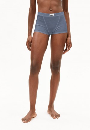 ARMEDANGELS ERYNAA RIB Rib-Shortie made of Organic Cotton Mix Blau | 8439-QOYTC