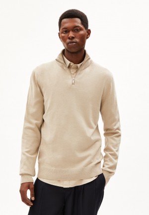 ARMEDANGELS FAABES Sweater Regular Fit made of Organic Cotton Sand Stone | 2019-VOSLQ