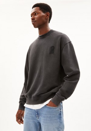 ARMEDANGELS FAALOS GMT DYE Sweatshirt Relaxed Fit made of Organic Cotton Schwarz | 9604-KEQZP
