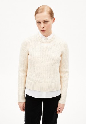 ARMEDANGELS FABIOLAA Sweater Regular Fit made of Organic Wool Mix Oatmilk | 9401-IBPZN