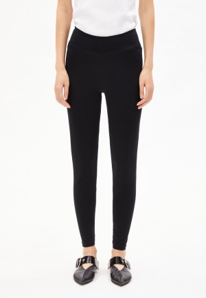 ARMEDANGELS FARIBAA Leggings made of Organic Cotton Mix Schwarz | 6153-ZRAVC