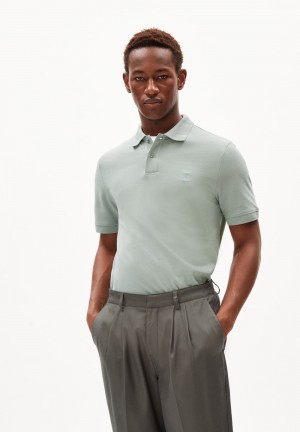 ARMEDANGELS FIBRAAS Polo T-Shirt Regular Fit made of Organic Cotton Morning Dew | 3276-IHNAF