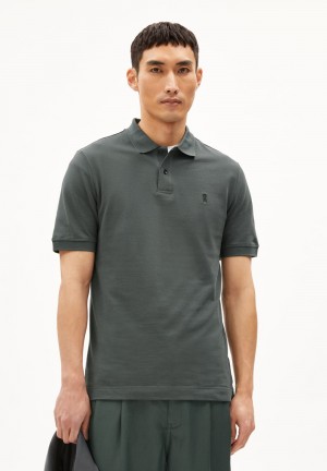 ARMEDANGELS FIBRAAS Polo T-Shirt Regular Fit made of Organic Cotton Space Steel | 5109-KGQBX