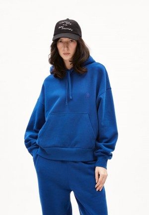 ARMEDANGELS FRANCISARAA Sweathoodie Oversized Fit made of Organic Cotton Blau | 2381-QAFLU