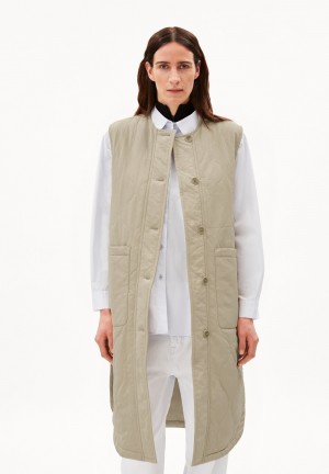 ARMEDANGELS GAUJAA Waistcoat Relaxed Fit made of Polymide Mix (recycled) Sand Stone | 3860-HNGVE