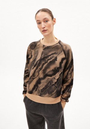 ARMEDANGELS GIOVARAA EARTH Sweatshirt Loose Fit made of Organic Cotton Cinnamon Dust | 1089-XBJHM