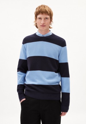 ARMEDANGELS GRAANIO Sweater Regular Fit made of Organic Cotton Blau | 0941-ILEZD
