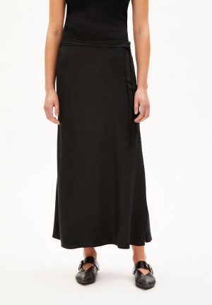 ARMEDANGELS GRAATIA Woven Skirt Regular Fit made of TENCEL™ Lyocell Mix Schwarz | 3967-AGZEQ