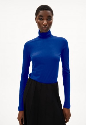 ARMEDANGELS GRAZILIAA SOFT Longsleeve Slim Fit made of Organic Cotton Blau | 1540-EUXPA