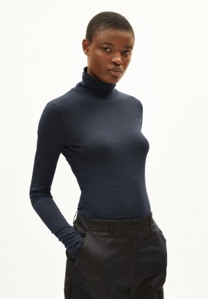 ARMEDANGELS GRAZILIAA SOFT Longsleeve Slim Fit made of Organic Cotton Night Sky | 4986-XPMSL