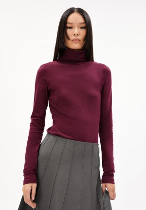 ARMEDANGELS GRAZILIAA SOFT Longsleeve Slim Fit made of Organic Cotton Cranberry Juice | 1207-EQFKY