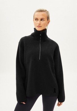 ARMEDANGELS HAARLEEN Sweatshirt Oversized Fit made of Organic Cotton Schwarz | 3548-MNLKD