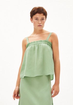 ARMEDANGELS HARALDAA Top Relaxed Fit made of TENCEL™ Lyocell Grün | 6051-TNMIE