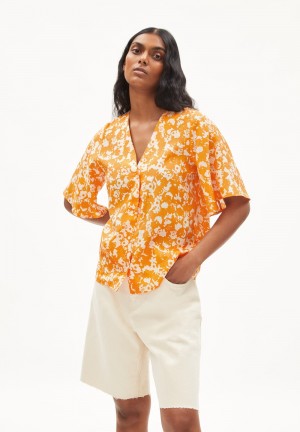 ARMEDANGELS HOLMAA MANGORANGE Blouse Relaxed Fit made of TENCEL™ Lyocell Mangorange | 4896-WBFQR