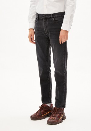 ARMEDANGELS IAAN Jeans Slim Leg Mid Waist recycled Cotton Comfort-Stretch Schwarz | 9645-UQFEM