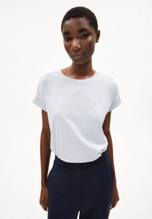 ARMEDANGELS IDAARA T-Shirt Loose Fit made of Organic Cotton Morning Sky | 9401-ECQSP