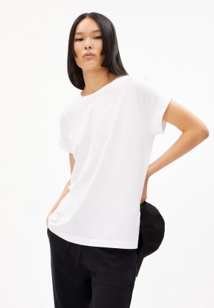 ARMEDANGELS IDAARA T-Shirt Loose Fit made of Organic Cotton Weiß | 3170-DHIVS