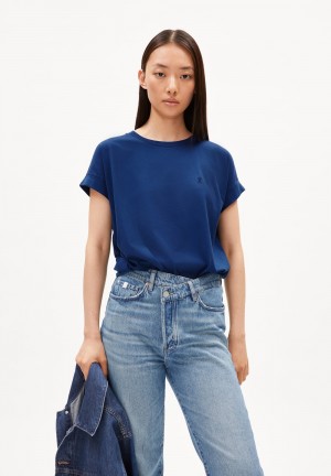 ARMEDANGELS IDAARA T-Shirt Loose Fit made of Organic Cotton Indigo | 9867-TYUHA