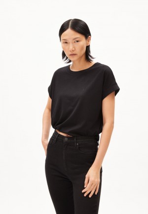 ARMEDANGELS IDAARA T-Shirt Loose Fit made of Organic Cotton Schwarz | 6725-GTVBN
