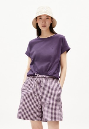 ARMEDANGELS IDAARA T-Shirt Loose Fit made of Organic Cotton Blau | 0496-CLKNG